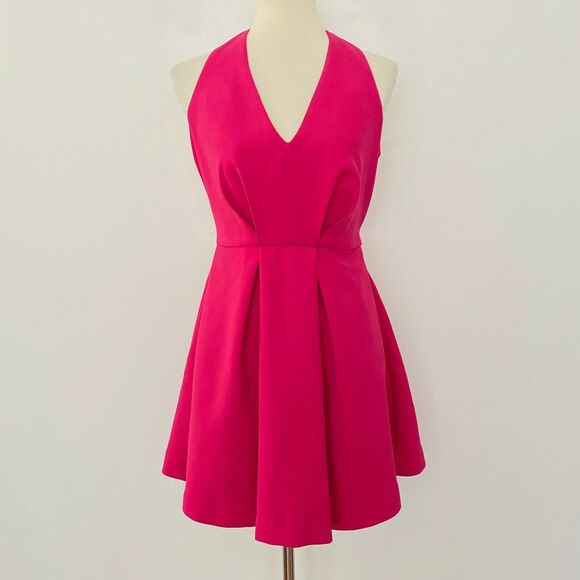 Revolve Keepsake The Label Cross Back Mini Fit and Flare Dress Pink S Small - Picture 1 of 9